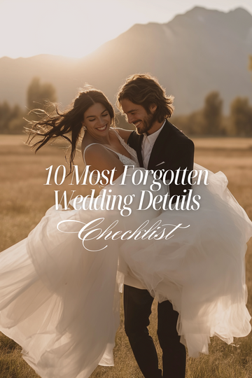 10 Things Couples Often Forget for Their Wedding Day