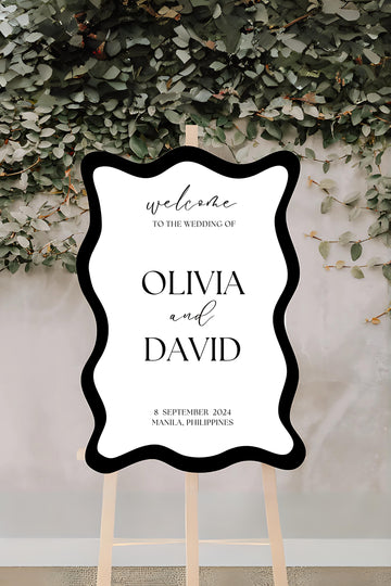 Wavy Line Wedding Sign Bundle