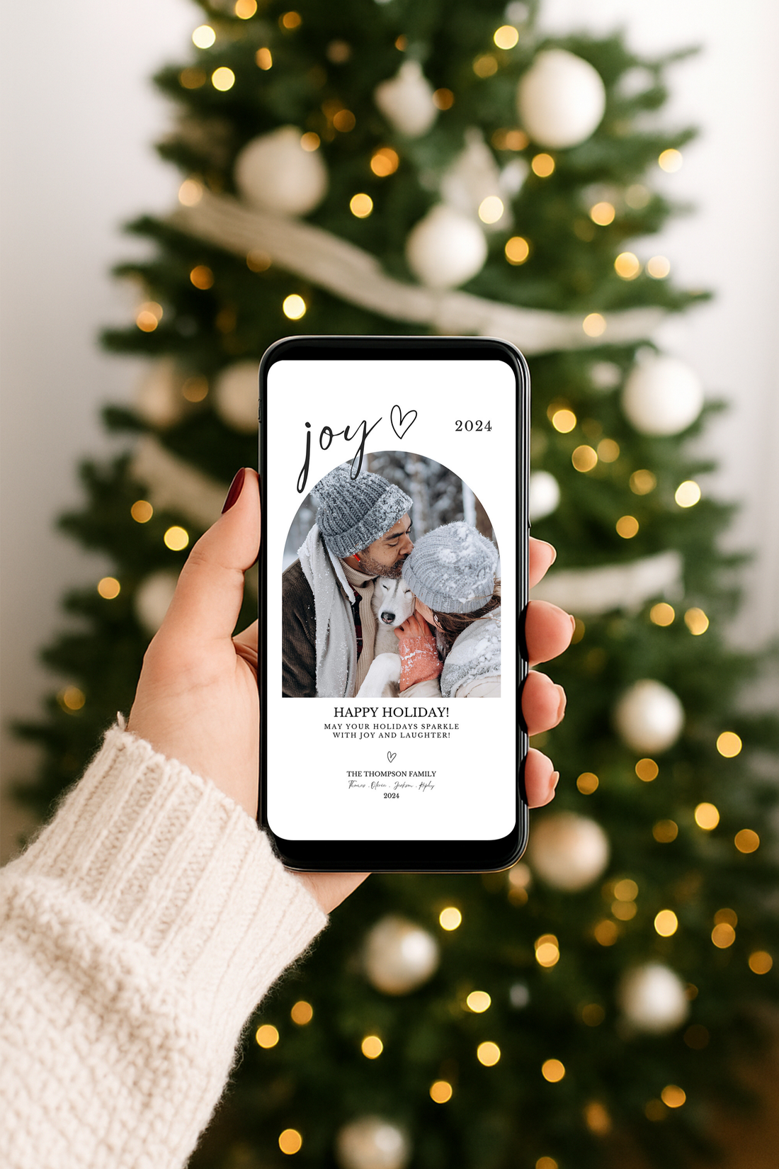 Modern Minimalist Holiday Printable Photo Cards