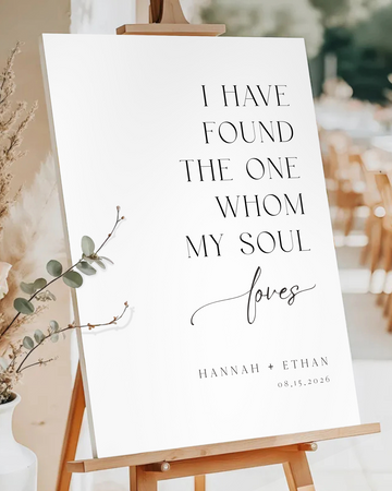 Christian Wedding Signs Canva Template – Faith-Based Scripture Signs for Ceremony & Reception