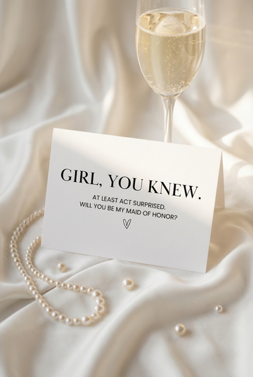 Minimalist Bridesmaid Proposal Card Template